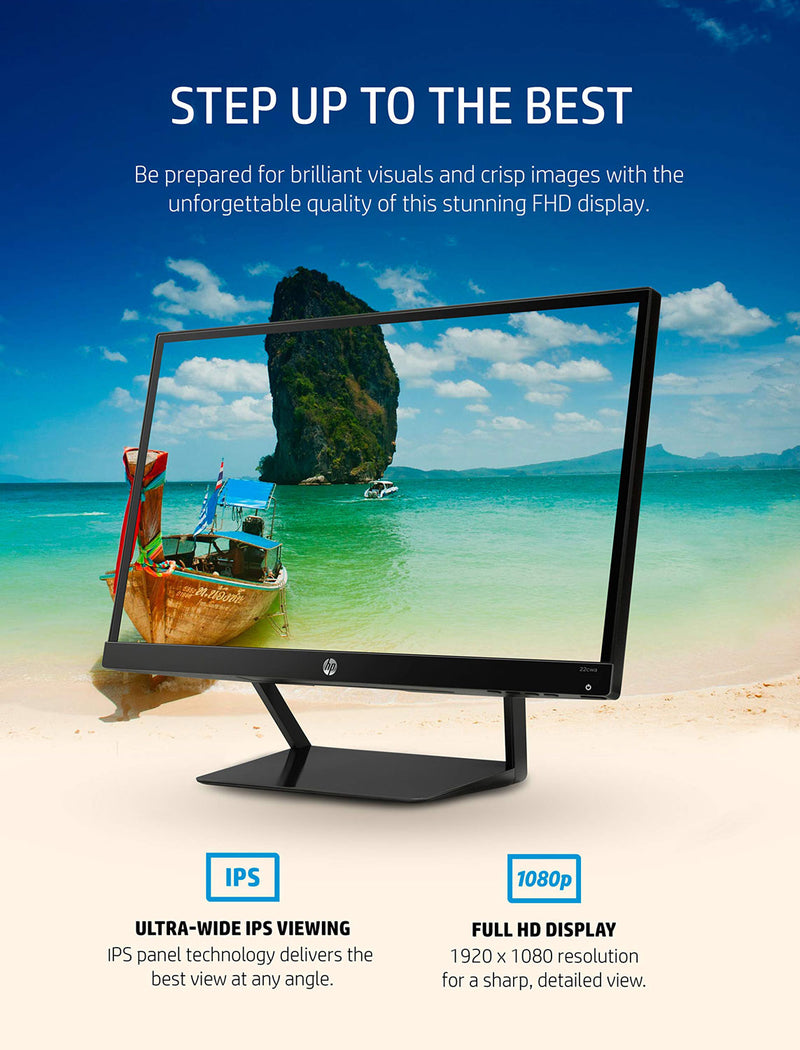 HP Pavilion 22CWA, 21.5-Inch, Full HD, 1080p, IPS LED Monitor, Tilt, VGA and HDMI, Open Box Demo